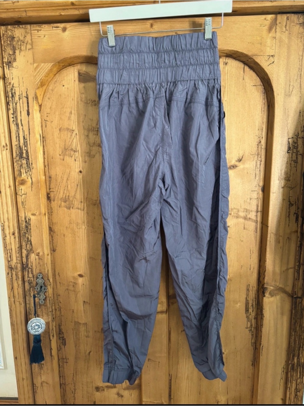 FP Movement by Free People Smocked Waist Joggers - Slate Gray size small